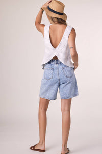 HIGH-RISE BOYFRIEND DENIM SHORTS