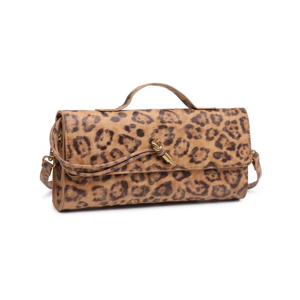 Ada Animal Print East West Clutch Crossbody