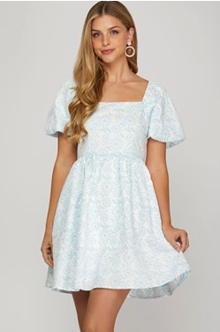 Baby Doll Jacquard Dress