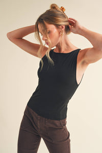 Rodi High Neck Tank: Black