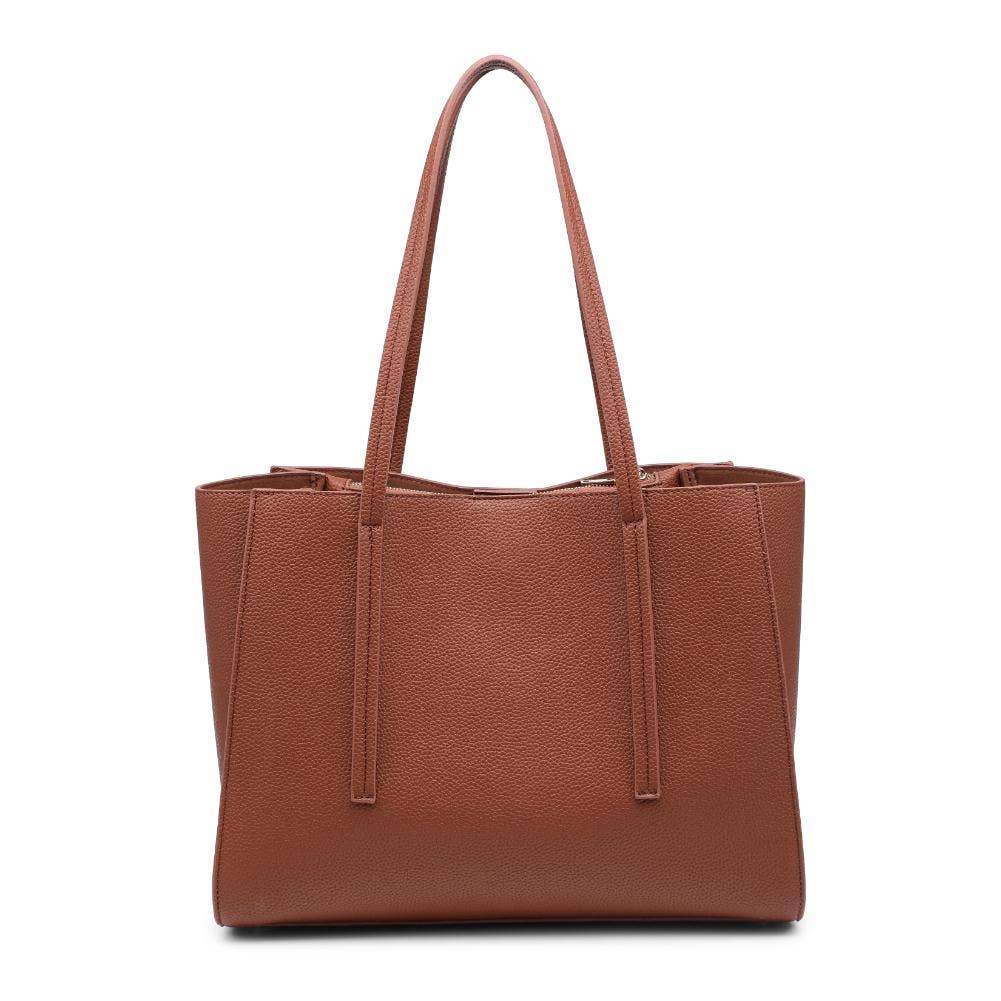 Gabby Multi Compartment Tote: Tan