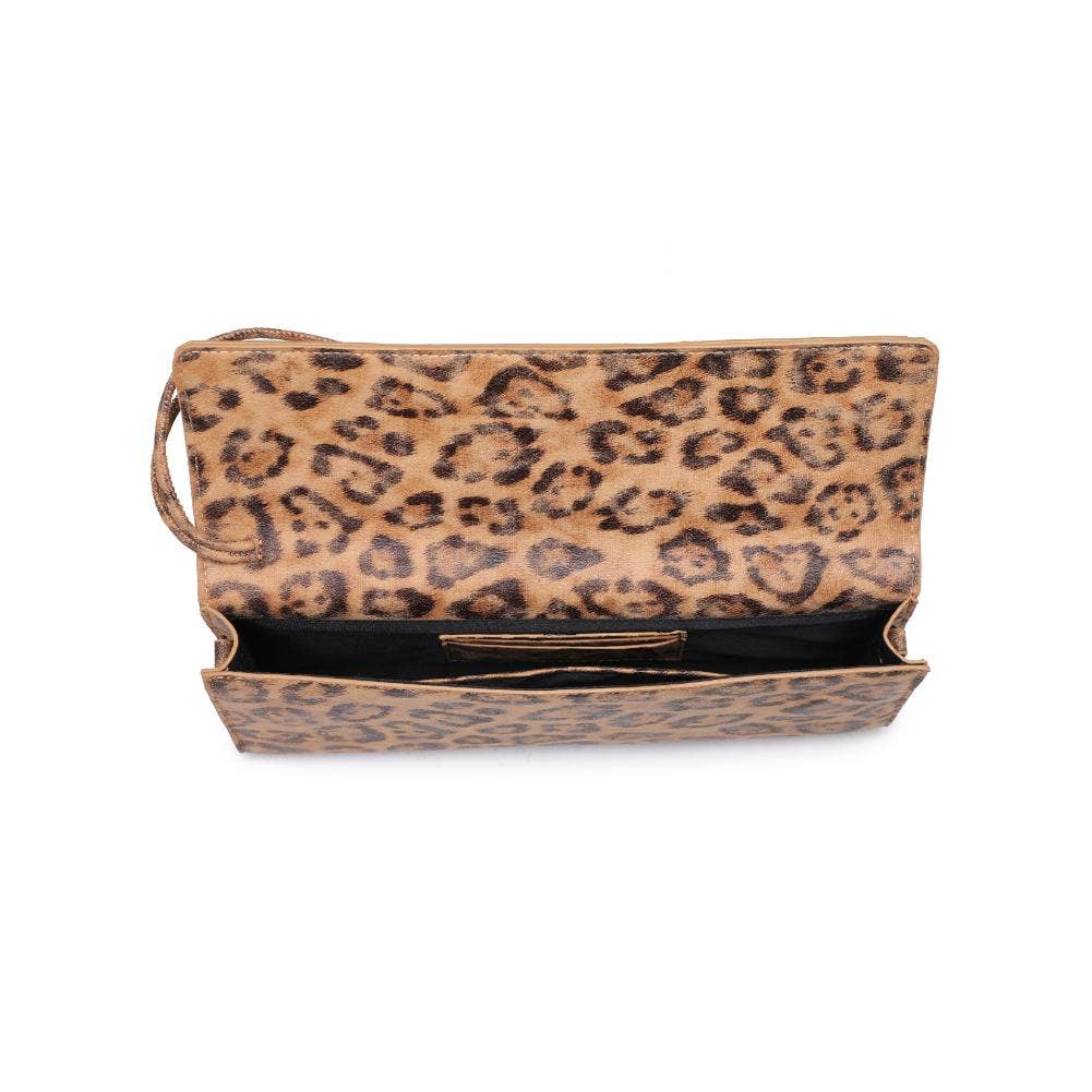 Ada Animal Print East West Clutch Crossbody