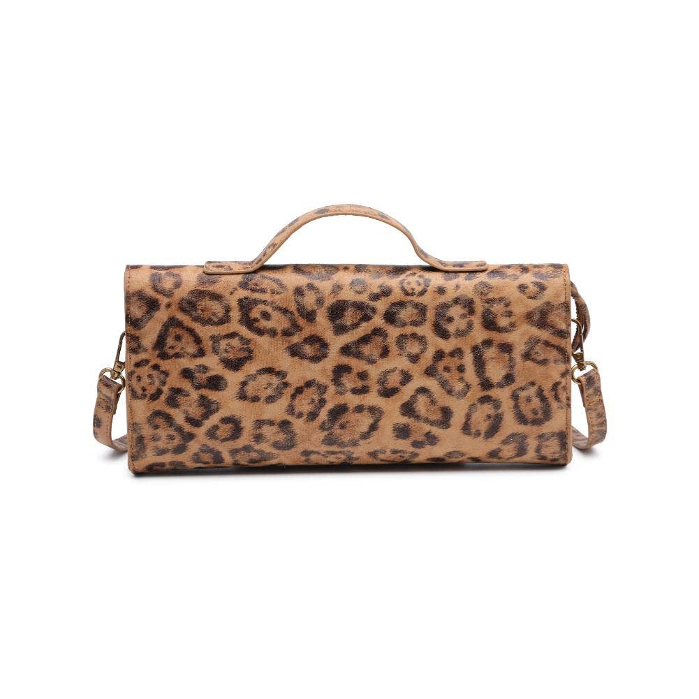 Ada Animal Print East West Clutch Crossbody