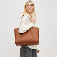 Gabby Multi Compartment Tote: Tan