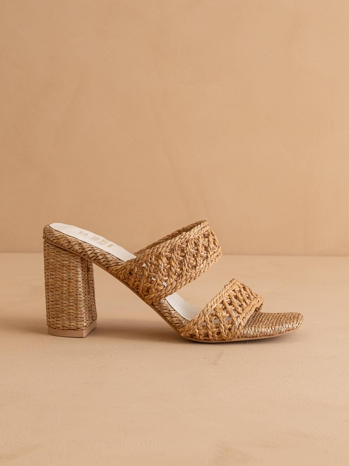 The Barbara Camel | Woven Double Band Heel