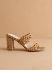 The Barbara Camel | Woven Double Band Heel