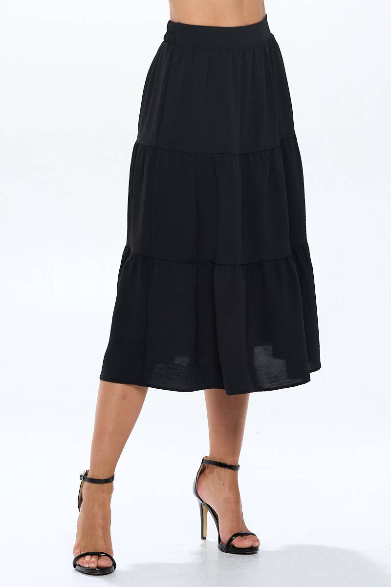 Tiered Midi Skirt