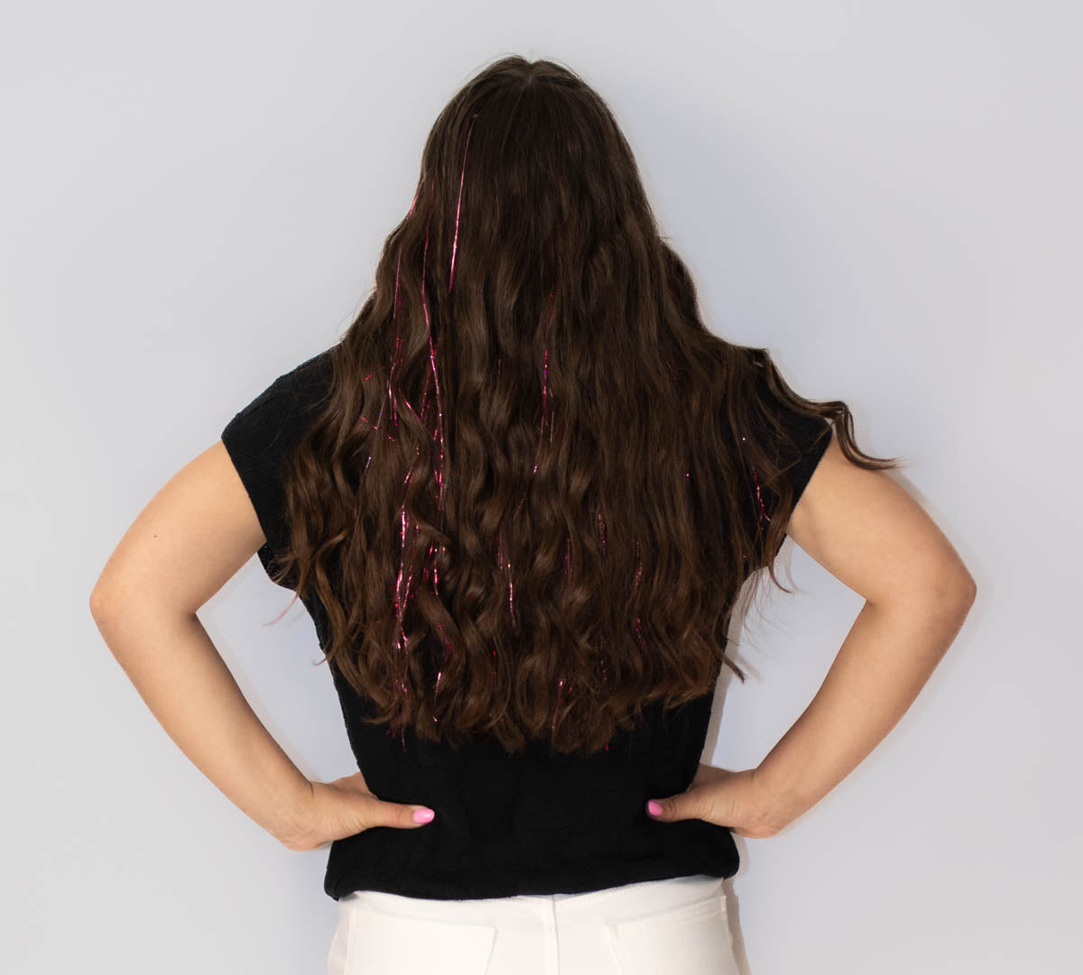 Black Lattice Textured Knit Top