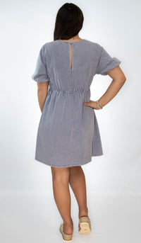 Short Sleeve V-Neck Dress