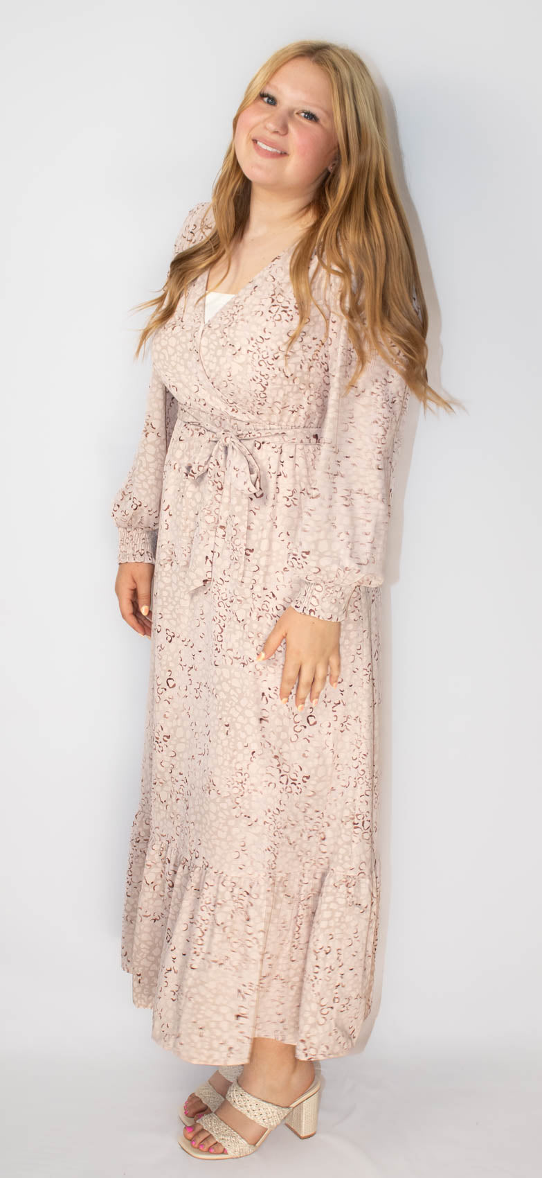 Leopard V-Neck Maxi Dress