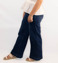 Wide Leg Pocketed High Waist Jeans