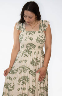 Ruffle Sleeve Maxi Dress