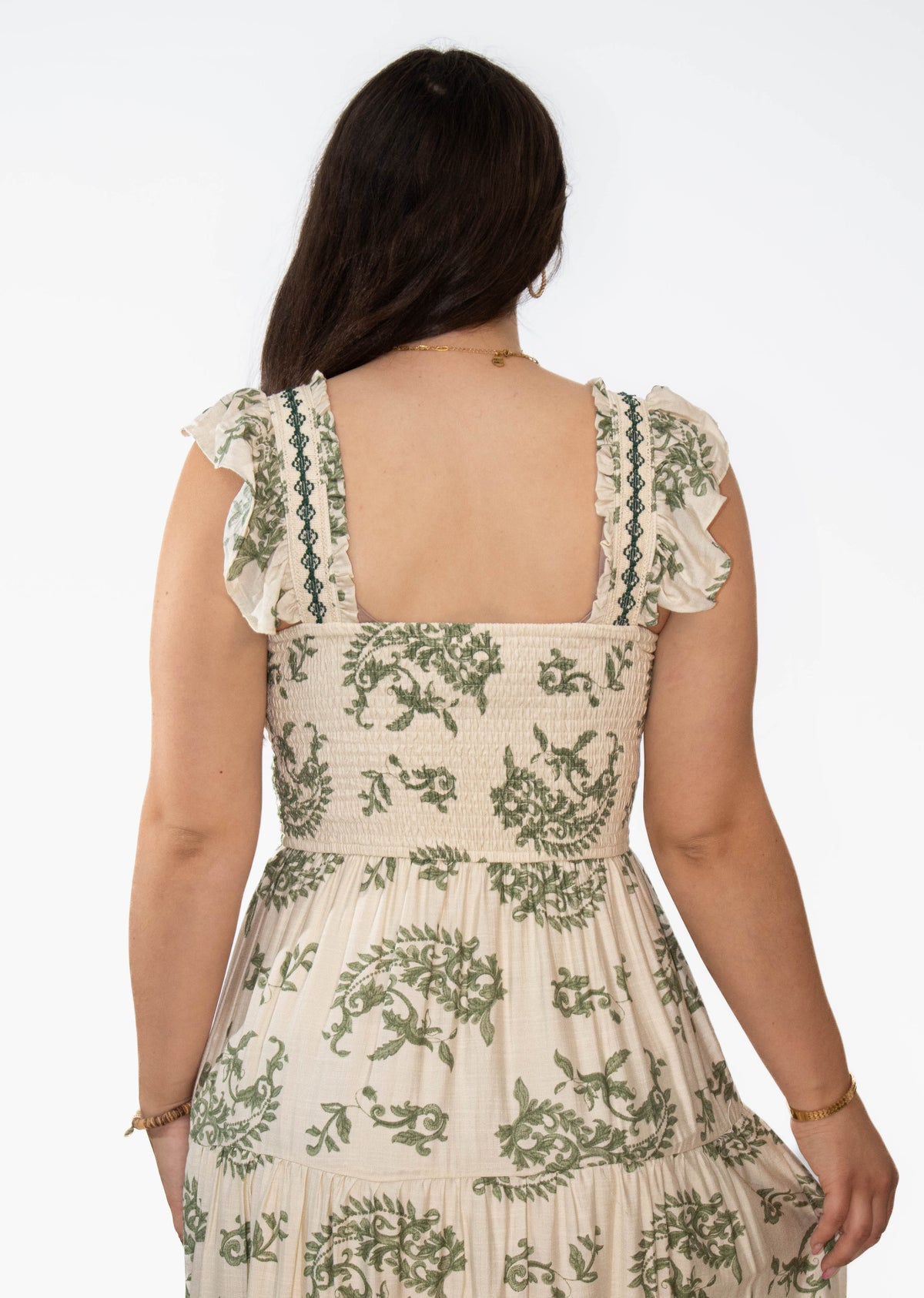 Ruffle Sleeve Maxi Dress