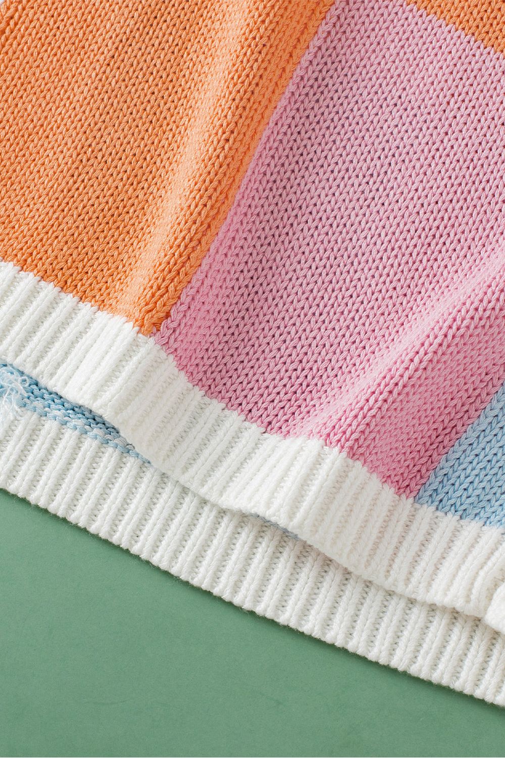 Checkered Color Block Top