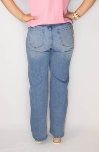 Ripped High Slit Jeans