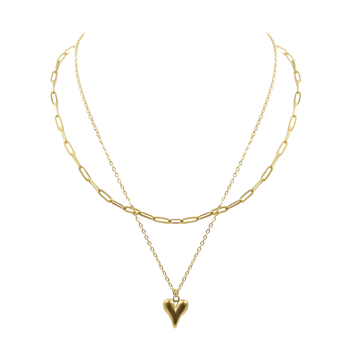 Lynsey Collection- Layered Heart Necklace