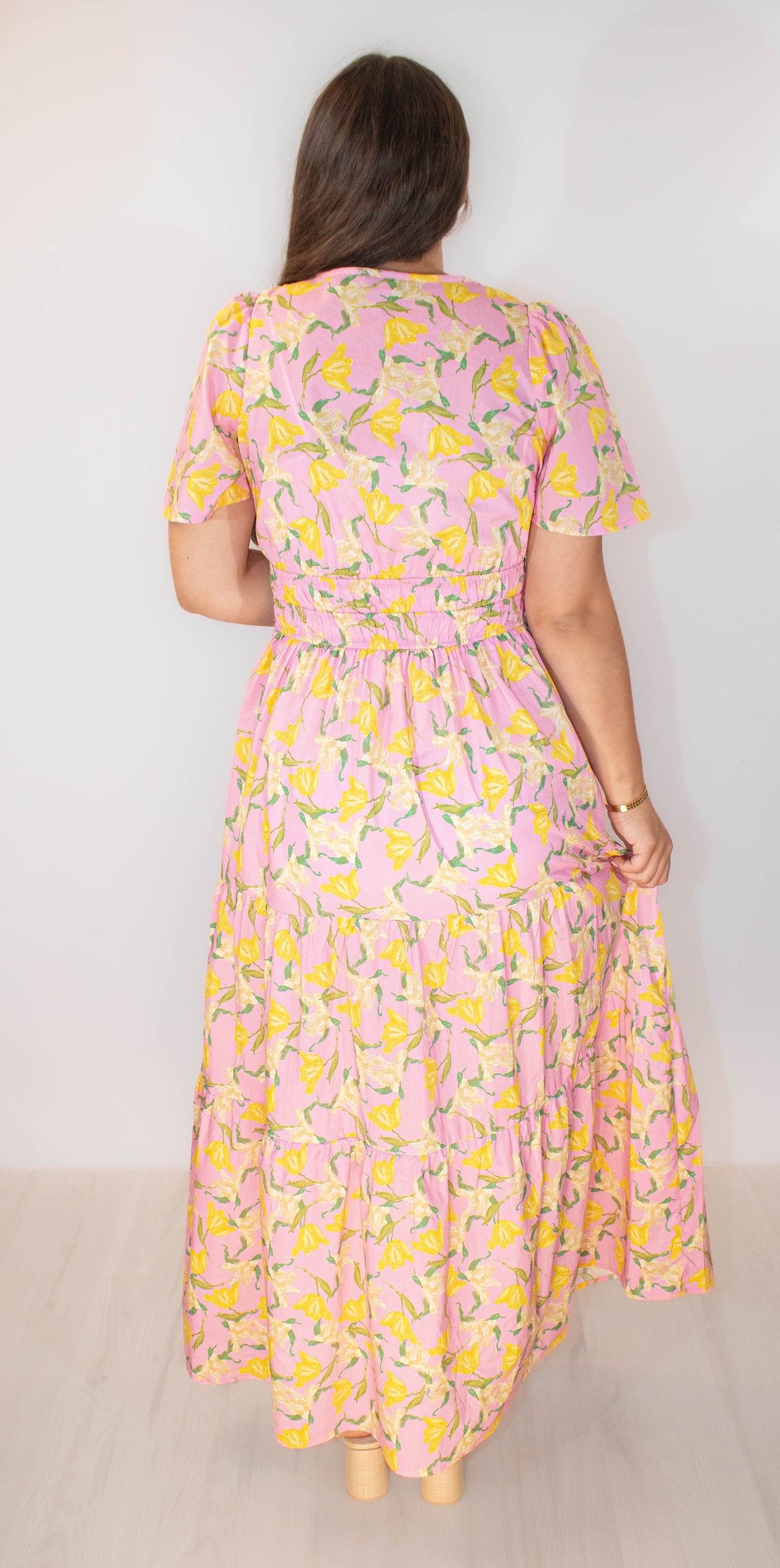 Floral Print Tiered Maxi Dress