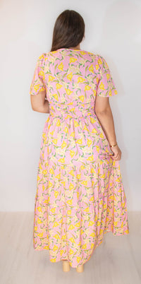 Floral Print Tiered Maxi Dress