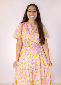 Floral Print Tiered Maxi Dress