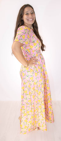 Floral Print Tiered Maxi Dress