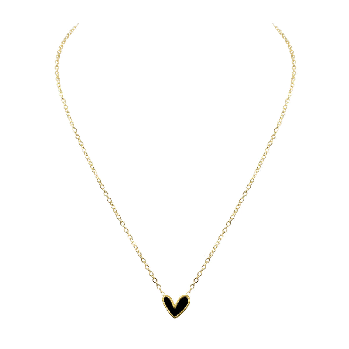 Rosalle Collection- Raven Heart Necklace- 18 Inches