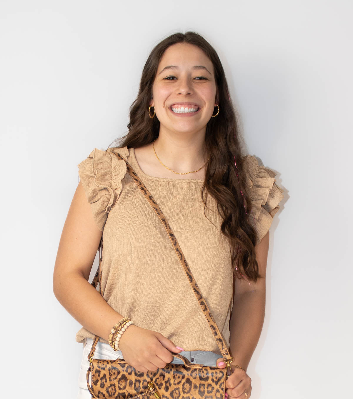 Ruffled Textured Sleeveless Top