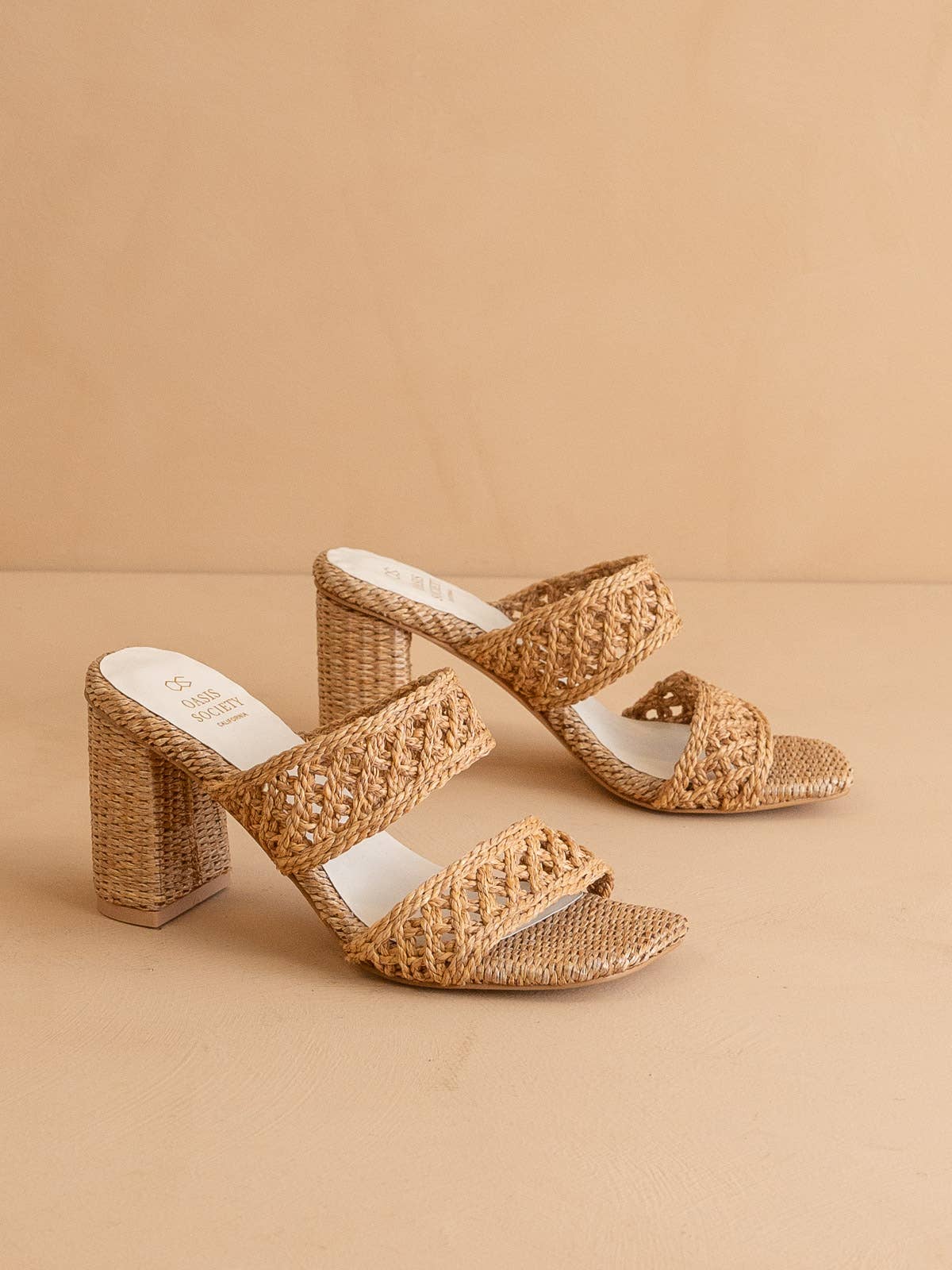 The Barbara Camel | Woven Double Band Heel