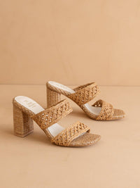 The Barbara Camel | Woven Double Band Heel
