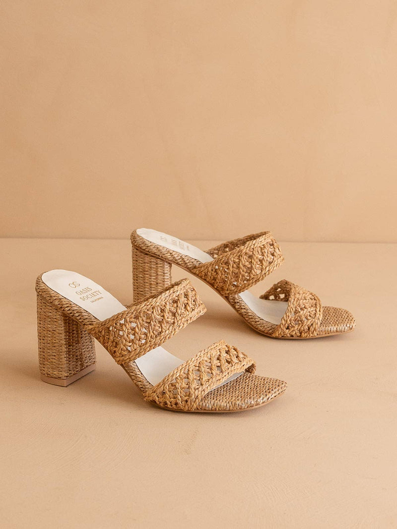 The Barbara Camel | Woven Double Band Heel