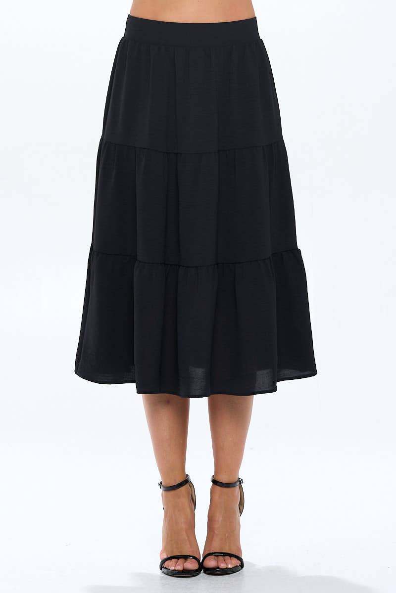 Tiered Midi Skirt