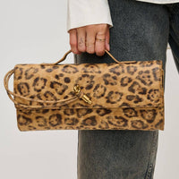 Ada Animal Print East West Clutch Crossbody
