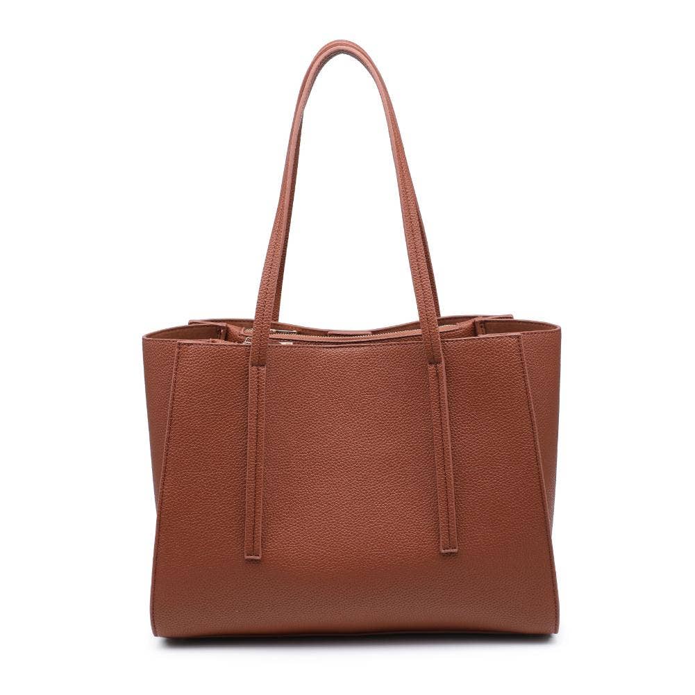 Gabby Multi Compartment Tote: Tan