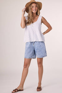HIGH-RISE BOYFRIEND DENIM SHORTS
