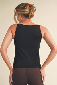 Rodi High Neck Tank: Black