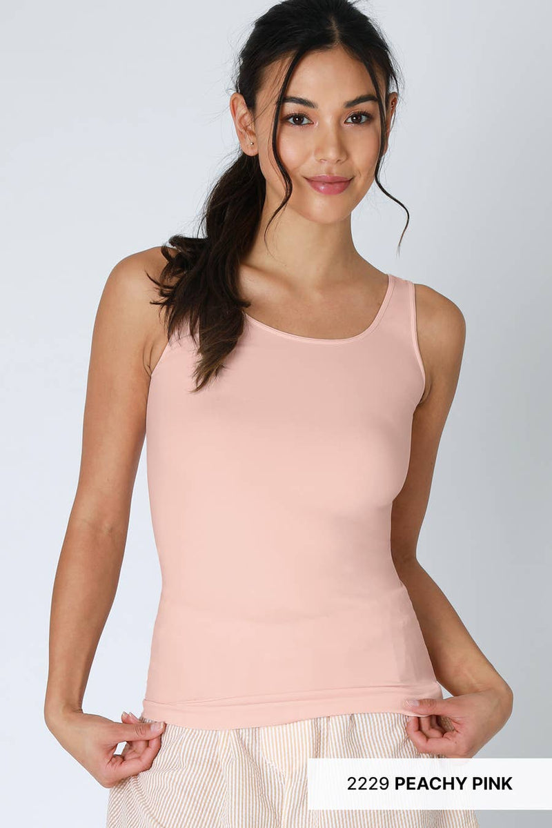Plain Jersey Tank Top- Peachy Pink