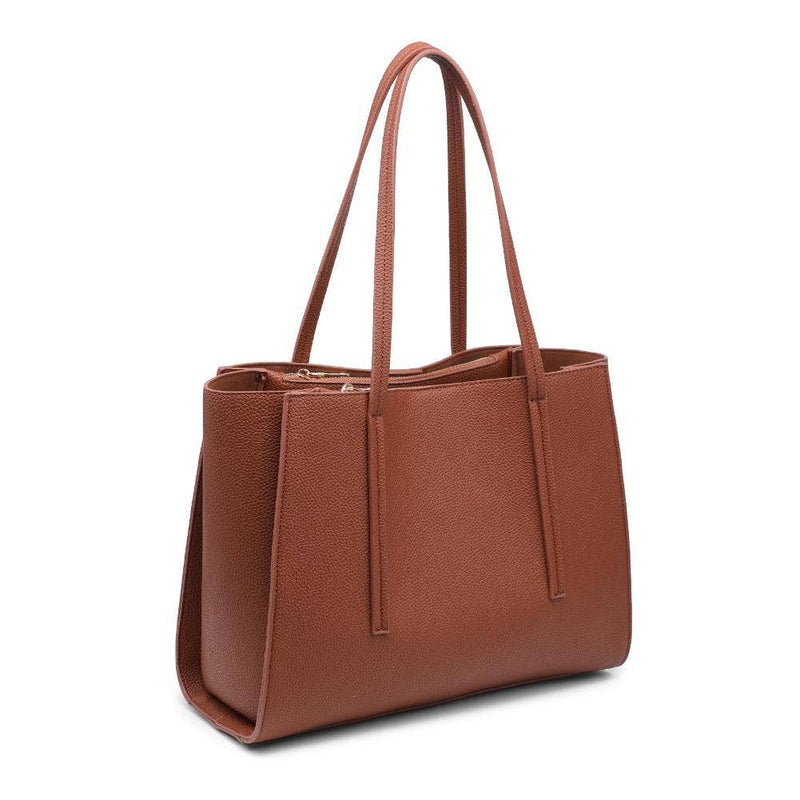 Gabby Multi Compartment Tote: Tan