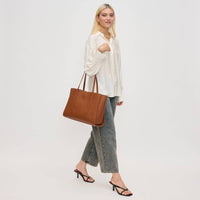 Gabby Multi Compartment Tote: Tan