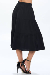 Tiered Midi Skirt