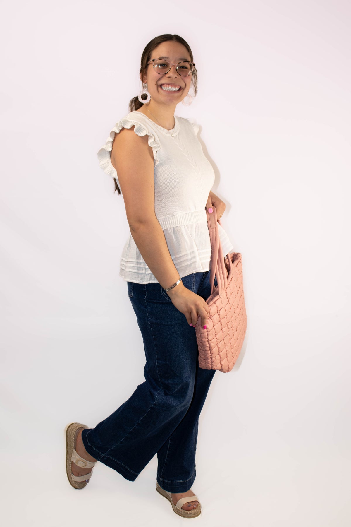 Wide Leg Pocketed High Waist Jeans